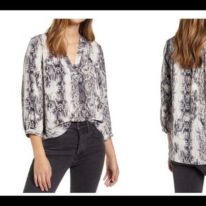 Vince Camuto Snake Print Rumple Blouse